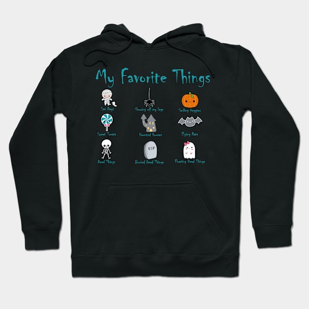 My Favorite Things about Halloween Hoodie by Wanderer Bat